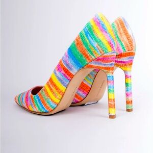 Manolo Blahnik rainbow heels